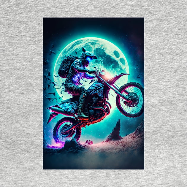 Cyber Future Dirt Bike With Neon Colors by KoolArtDistrict